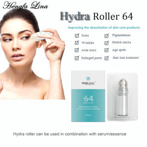 Hydra Roller 64 Pin Micro titanium Rollerneed-le tips Derma need-les skin care Anti aging whitening bottle roller reusable - No Serum