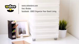 UDEE กล่องลิ้นชัก A4 รุ่น 8 ชั้น - ติดล้อ ล้อหมุนได้ 360องศา พลาสติก PP คุณภาพดี ใส่เอกสาร A4 ได้สูงสุด 300 แผ่นต่อชั้น ด้านหน้าลิ้นชักเสีย ลิ้นชักใส่เอกสาร - Lazada