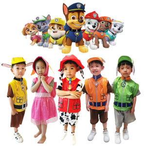 Carnival Birthday Short Sleeve PAW Patrol Cosplay Costumes For Kids Boys Girls Marshalls Chase Skye Rocky Zuma Halloween Fancy Party Dress