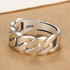 925 Sterling Silve Zircon Bead Ring for Women Girl Party Gift Versatile Sweet Cool Vintage Korean Jewelry Dropshipping