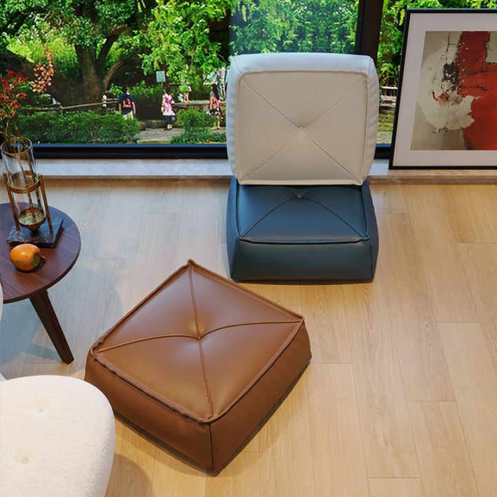 Leather Futon Cushion HighEnd Balcony Coffee Table Stool Sofa Foot