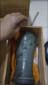 Bình mộc shino và mộc men tiêu vẽ lá hàng full hộp gỗ gốm Nhật❤️❤️❤️❤️