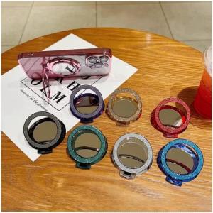 จักรวาลแห่งแสงสีสเปรย์กระจกสำหรับแต่งหน้าแบบพับได้บางเฉียบไร้สาย ชาร์จไดร์เวอร์ ABS น้ำหนักเบา ทนทาน