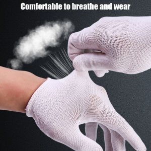 5 pair Summer Thin Nylon Gloves Non-slip Wear-Resistant Breathable Safety Work Gloves