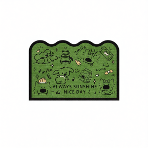 YUNHAOBUYI | Fresh Green Cartoon Dog Bathroom Mat Moisture-Absorbing Non-slip Diatomite