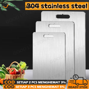 Talenan Stainless Stell 304 Tatakan Memotong Higienis Anti Karat 30*20CM/39×28 Talenan Stainless 304 Dua Sisi Talenan Multifungsi