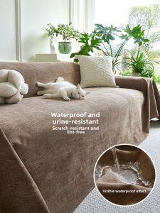 Lxia 7 du | Waterproof Anti-Urination Cat Scratch Resistant Non Sticky Hair Couch Cover Slipcover