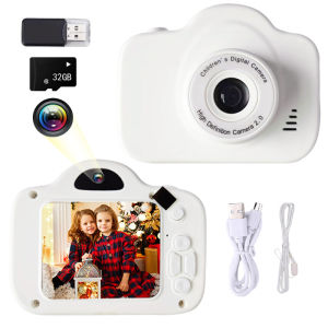 เด็กกล้องกันน้ํา 1080P HD กล้องของเล่น 2 นิ้วสีกลางแจ้งกล้อง SLR กล้องของเล่นเด็ก + TF Memory Card