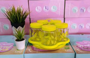 RAMADHAN SALE TERBARU Toples Canister Toples Cantik unik 1 Set Lengkap Murah Gratis Ongkir / Toples Spin Canister Nobana bisa di putar