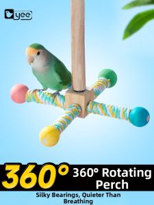 Yee | Parrot Toy Wind Station Pole Stand Frame Claw Grooming Beak Grooming Swing Ladder Resting
