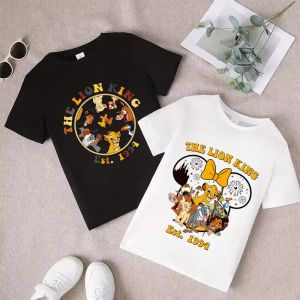 52TOYS | 2026 New Lion King Childrens Pure Cotton Short-Sleeved Boys Sportswear Girls Casual Top Cartoon Print Summer T-Shirt