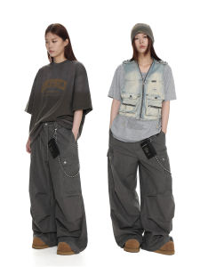 MASONPRINCE Spring New Coarse Cotton A-Line Loose Workwear Long Pants Men American Casual Wide Leg Pants Casual Trousers