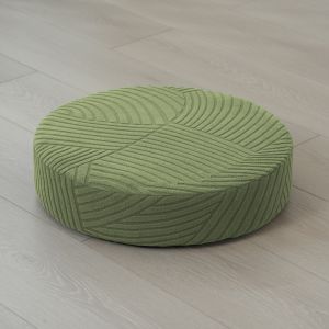 1PC Co Giãn Jacquard Tròn Pouf Bao Co Giãn Chống Trơn Trượt Có Thể Giặt Đệm Sàn Bọc Ottoman Bảo Vệ Cho Phòng Khách