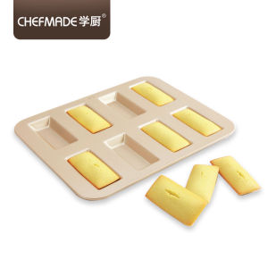 ช่องยูนิบัตร 8 ช่อง ชุดแม่พิมพ์ขนมปังรูปสี่เหลี่ยมยาว อุปกรณ์อบขนมปังในครัว อุปกรณ์ปรุงอาหารแบบดั้งเดิม เครื่องมืออบขนมปังแบบไม่ต้องปรับแต่ง