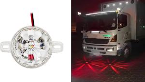 1PC 8W Bright LED Truck Brake Light 12V-80V Anti-Fog Waterproof Anti-Rear-End Strobe Warning Undercarriage Light for Trucks