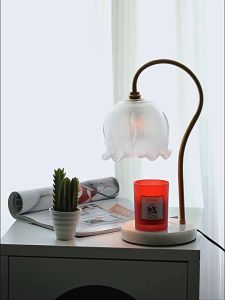 Candle Warmer Lamp Candle Heater Lamp With Marble Base for Jar Candles Adjustable Brightness Fast Fragrance Release