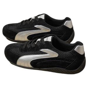 Daphne | Black Breathable Unique Thick Sole Casual Sports Shoes