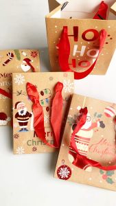 Pinky Bee Kantong Kertas / Paper Bag Natal Santa Coklat 12x15.5x6.8cm 70200400