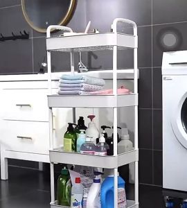 3-5 Tier Multifunction Storage Rack Push trolley storage shelf bathroom bedroom living room kitchen rental housing flat beauty salon dedicated置物架