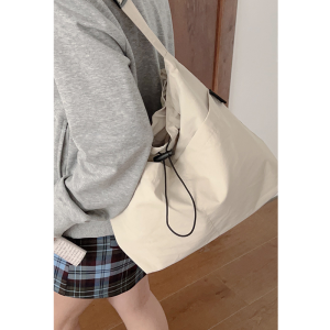 Summer Oxford Canvas Tote Bag Womens Large Capacity Single Shoulder Crossbody Bag Commuting Student Class Tote Bag