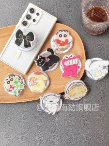 Strong Magnetic Mobile Phone Stand Cute Cartoon Pattern Extendable Compatible with Huawei And  New Models Portable Accessory