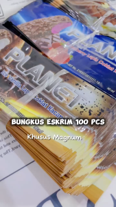 plastik es potong Apollo/bungkus magnum ice cream/plastik kemasan es cream 8x4