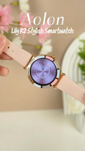 Aolon Lily R2 นาฬิกาอัจฉริยะสำหรับผู้หญิง หน้าจอ HD ขนาด 1.27 นิ้ว วัดอัตราการเต้นของหัวใจ วัดออกซิเจนในเลือด บันทึกรอบประจำเดือน กันน้ำ สวมใส่สบาย สวยงาม earlybird