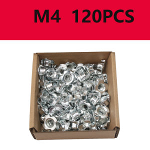 60/100/120PCS Galvanized Four-Winged Nut T-Nut Wood Insert Nut Furniture Nut Claw M3-M10 Aircraft Box