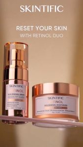 SKINTIFIC Retinol Skin Renewal Serum 20ml || Moisturizer 30g || Anti-aging Acne Care || Retinoid Memudarkan Garis Halus Memudarkan Kerutan