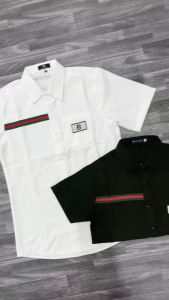 Áo sơ mi ngắn tay vải lụa viền ngực thuê chữ B cực đẹp cho AE mẫu boy phố đẹp hàng xịn Menswear TOP