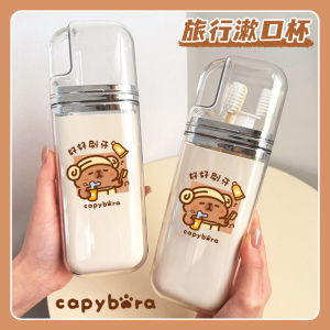 Portable Capybara Wash Cup Travel Three-In-One Mouth Rinse Toothbrush Toothpaste Storage Box Outdoors Brushing Teeth Cup