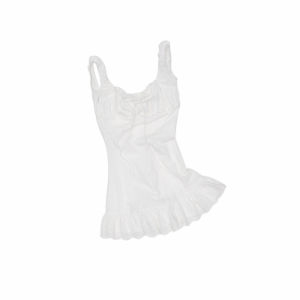 1JINN STUDIO | White Cotton Embroidered Bustier Tight Fitting Short Dress