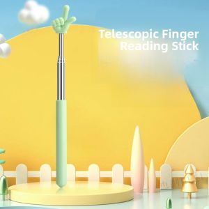Jelly Adjustable Reading Ruler Childrens Reading Finger Stick Book Viewing Extendable Teacher Special Large Command Rod Reading Pen Teaching Kindergarten Early Education Blackboard Piano Guiding Rod