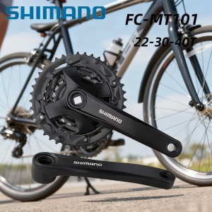 SHIMANO | SHIMANO ALIVIO Series FC-MT101 Crancket 3x9 Speed 170MM 40-30-22T Square Hole 122.5 For Mountain Bike