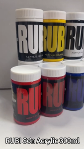 RUBI Sơn Acrylic 300ml Với Màng Niêm Phong Nhôm Chống Rò Rỉ Sơn Acrylic Dạng Đặc Màu Sắc Tươi Sáng