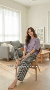 Womens summer thin loose straight leg wide leg pants P835