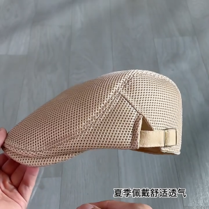 PANPIA 1Pc Mens Casual Hat Berets Caps For Spring Summer Autumn Flat Cap Breathable Mesh Cap Flat Peaked Beret Hats Golf Hat