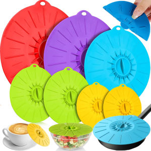 ฝาครอบชามซิลิโคนไมโครเวฟหม้ออาหารฝาครอบฝากระทะนำมาใช้ใหม่ได้สดเก็บรักษาทนความร้อนได้หม้ออาหารฝาครอบชามอ่าง