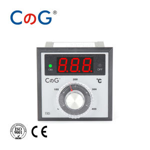 TED 72*72mm Knob K J PT100 Type AC220V Single Relay Output 0-100/200/300/400 Digital Thermostat Powered Temperature Controller