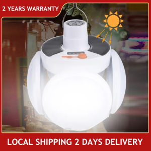 Foldable portable LED solar light rechargeable waterproof DC super bright light bulb indoor and outdoor lighting