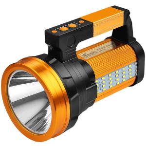 High Configuration LED Flashlight with Dual Side Lights for Outdoor Use