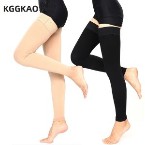 Vớ Y Tế Cao Đến Đùi Không Có Phần Chân Độ Nén 20-30mmHg Có Đai Silicon Chống Trượt Hỗ Trợ Chân Chất Liệu Nylon Đàn Hồi Dùng Cho Bóng Đá