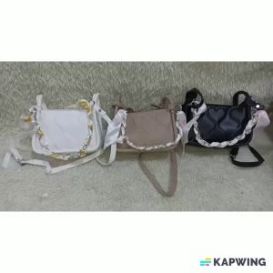 IBB09 Realpic & Video Tas Selempang Wanita Import Slingbag Cewek Impor Tas Tangan Tas Pesta Tas Dokter Kulit PU