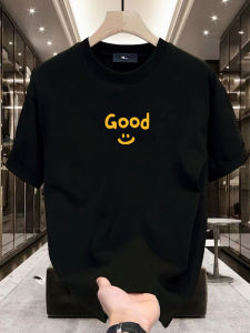 Áo Thun Nam Cotton Nguyên Chất Cổ Tròn Tay Ngắn Dáng Rộng Thời Trang Mùa Hè Thoải Mái Thoáng Khí Chống Nhăn Không Cần Ủi