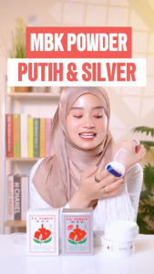 Lapak Gadis [BYE BYE BURKET | 136GR | BPOM] MBK Powder Putih - Silver - Menghilangkan Bau Keringat - Deodorant Powder - M.B.K - Sache