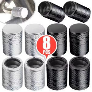 8PCS Aluminum Alloy Car Wheel Tire Valve Cap Dust Cover Airtight Seal Universal Stem Cover for Car Motorcycle Truck Bicycle Accessories