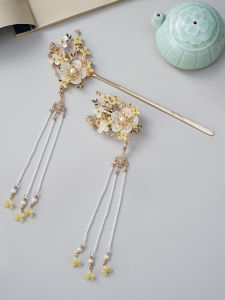 Original Design Autumn Fragrance Full Headwear Hair Clip for Qipao Hanfu Traditional Chinese Costume Elegant Classical Style