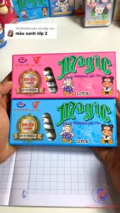 Hộp 12 Cây Viết Gel Xóa Được G-Star ER03 Ngòi 0.5mm Mực Đậm Nét Nhỏ Thanh Mảnh (Mực Xanh Tím)