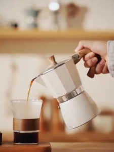 Combo Bình pha cà phê thẩm thấu ngược kiểu moka Ý 300ml và bếp điện mini không kén nồi