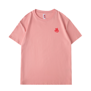 Red Short Sleeve Birthday T-Shirt Uniform Style Print Design Cotton Casual Top for Parents Birthday Party Photography Trendy